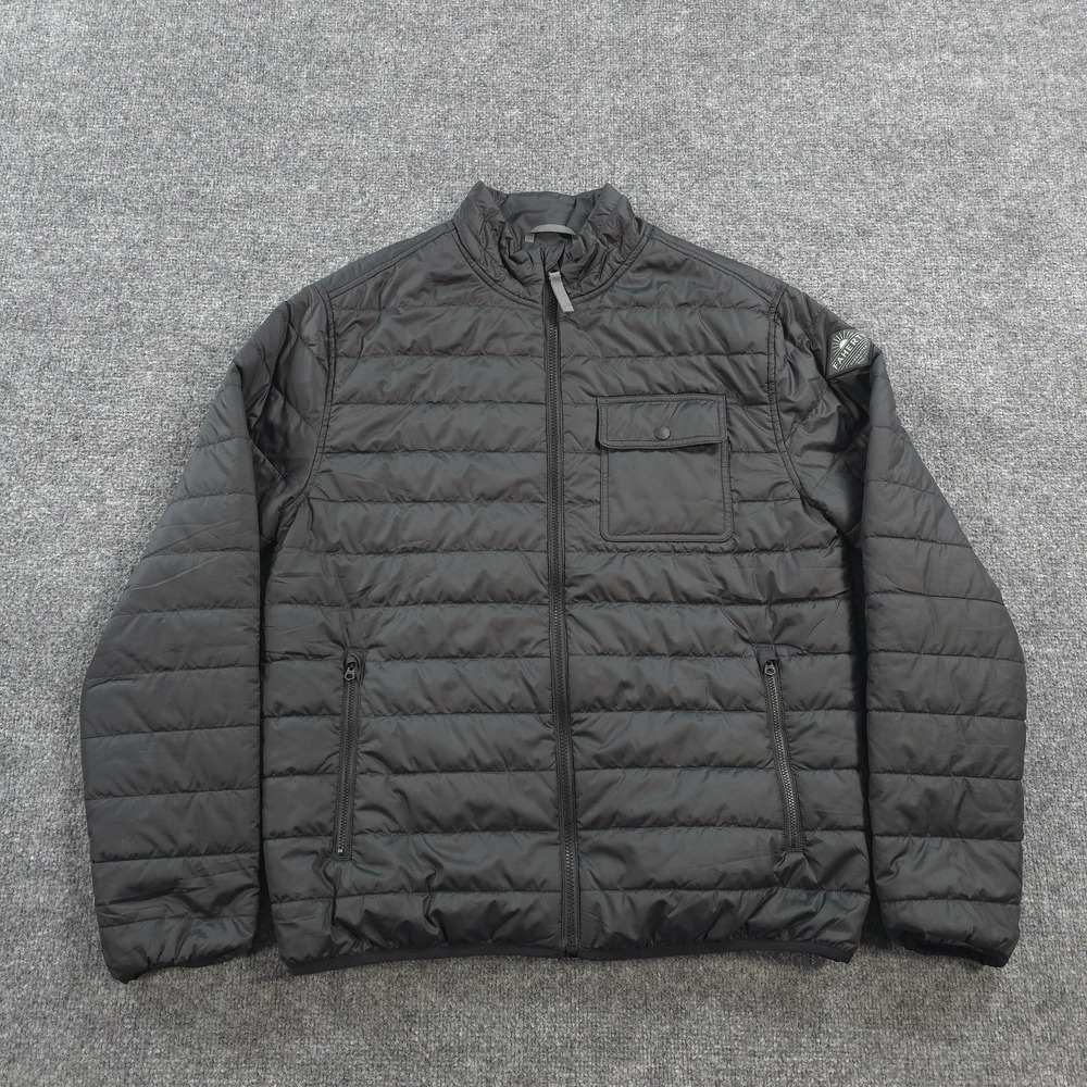 Faherty Jacket Mens M Black Atmosphere Quilted Puffer Insulated Outdoors Travel
